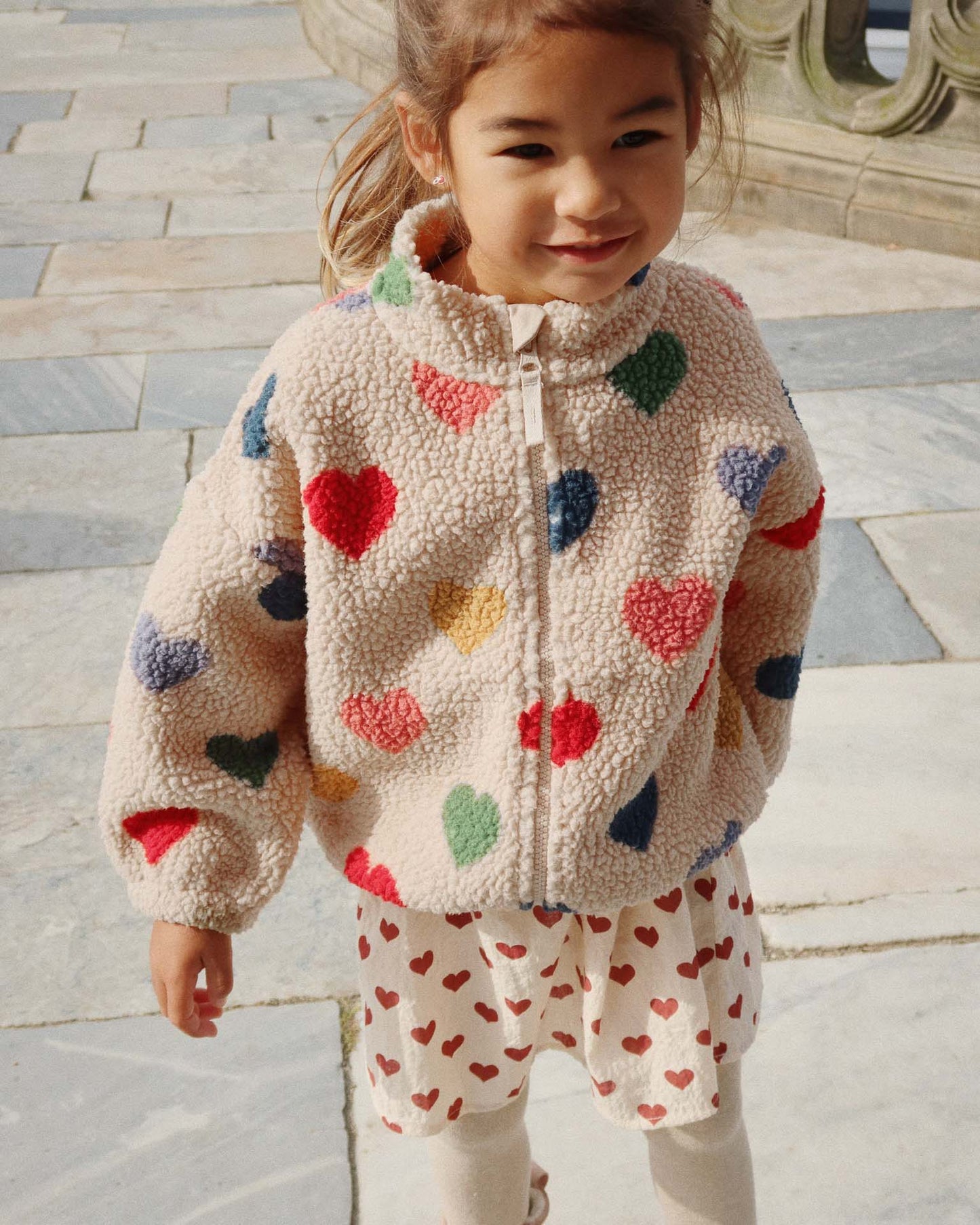 Konges Sløjd jody teddy jacket in bon coeur coloré