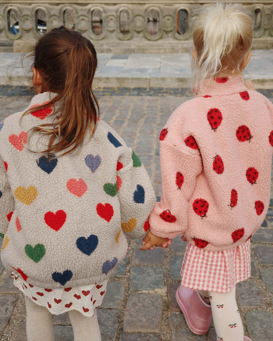Konges Sløjd  jody teddy jacket in bon coeur coloré